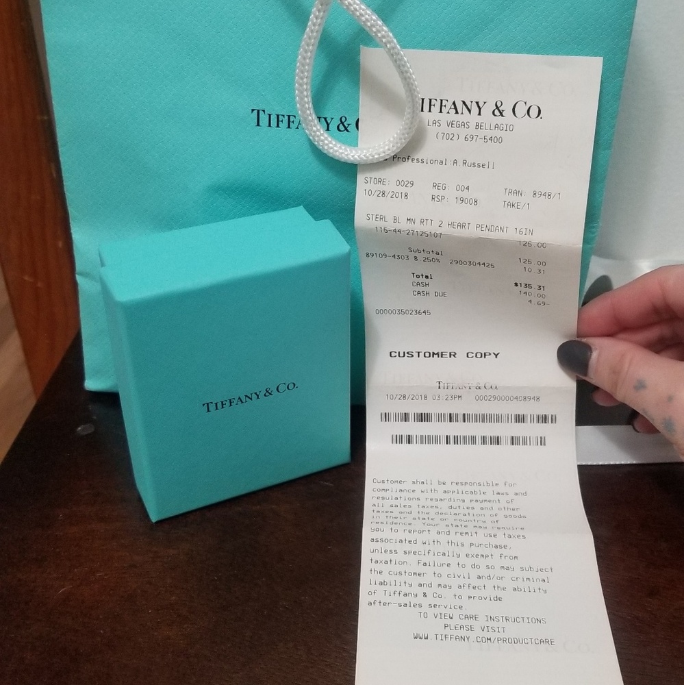 Tiffany Necklace Heart Pendant    *NEVERWORN*